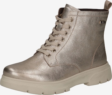 CAPRICE Schnürstiefelette in Gold: Vorderseite