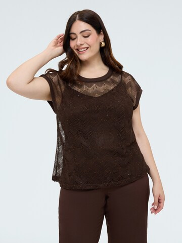 Fiorella Rubino - Camiseta en marrón