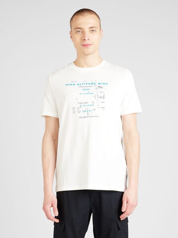 T-Shirt s.Oliver en blanc : devant