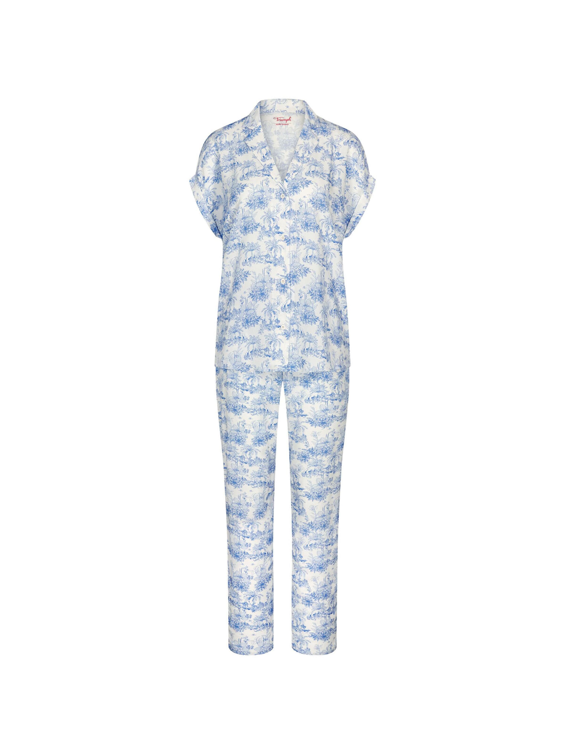 Pyjama ' Red Label Boyfriend Fit ' TRIUMPH en bleu : devant