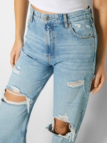 Regular Jeans de la Bershka pe albastru