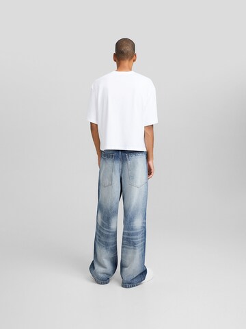 Bershka Wide Leg Jeans i blå