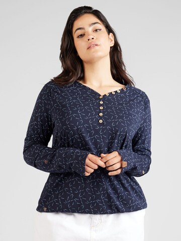 Ragwear Plus Shirt 'PINCHI DOTS' in Blauw: voorkant