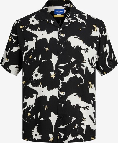 JACK & JONES Overhemd 'Luke Aruba' in de kleur Pasteelgeel / Zwart / Wit, Productweergave