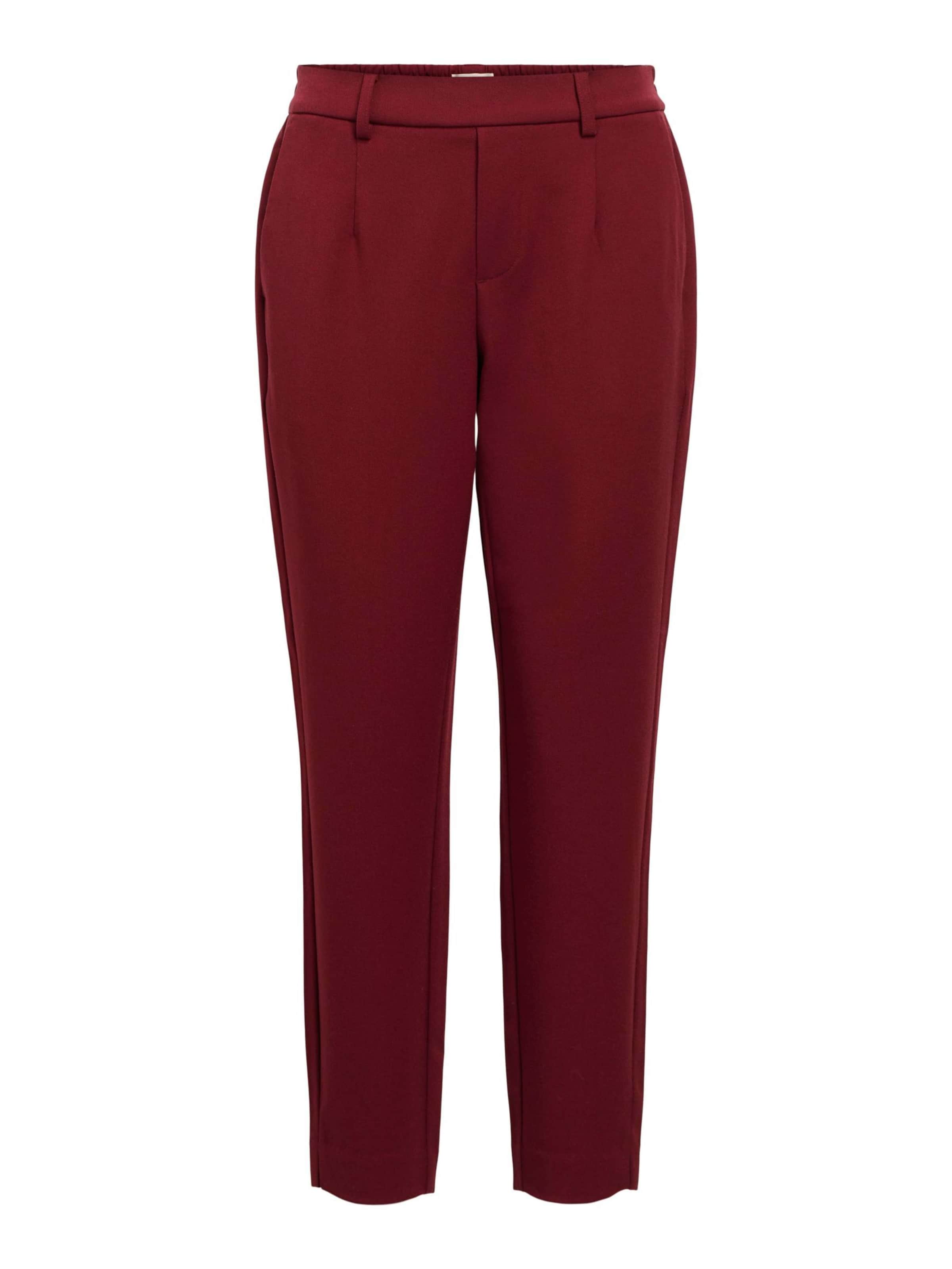 OBJECT Slimfit Bandplooibroek 'OBJLisa' in Rood: voorkant