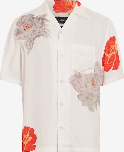 AllSaints Overhemd 'ROZE' in de kleur Taupe / Rood / Eierschaal, Productweergave