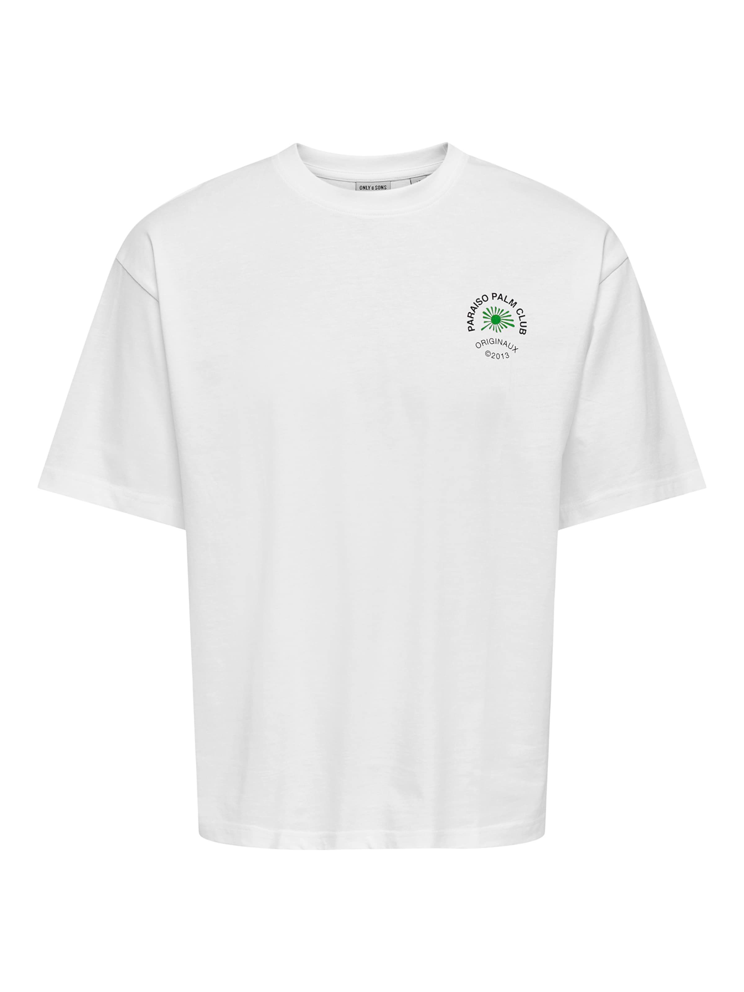 Tricou 'ONSFRED ESCAPE' de la Only & Sons pe alb: față