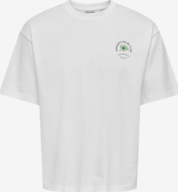 Only & Sons Majica 'ONSFRED ESCAPE' | bela barva: sprednja stran