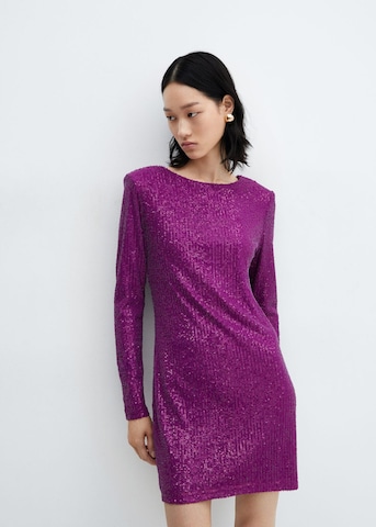 MANGO Koktejlové šaty 'Xlenjuel' – fialová