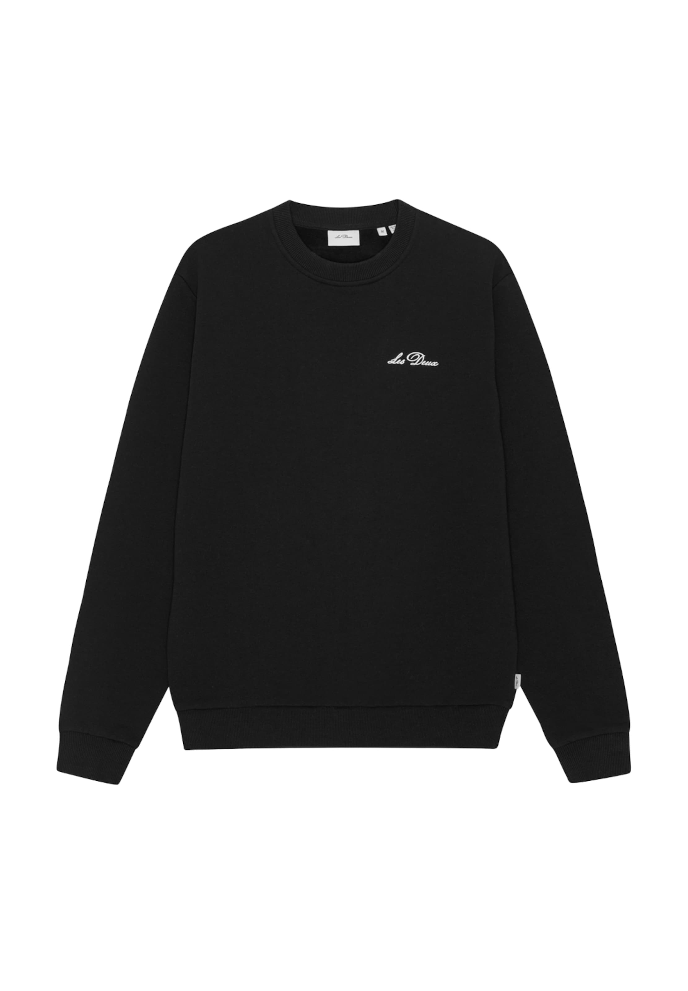 Les Deux Sweatshirt 'Signature' in Schwarz: Vorderseite