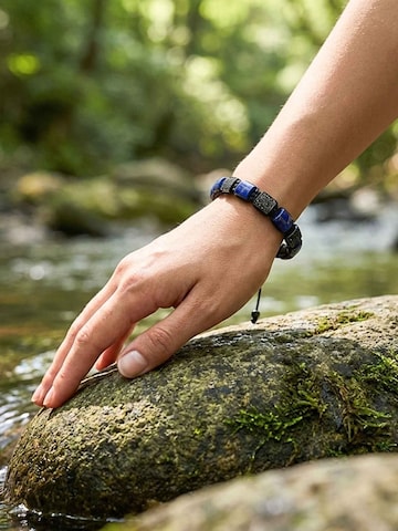 UNIQAL Armband 'LAPIS LAZULI ZIRKONIA' in Blauw