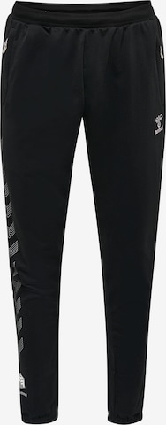 Hummel Tapered Sporthose 'Move Grid' in Schwarz: Vorderseite