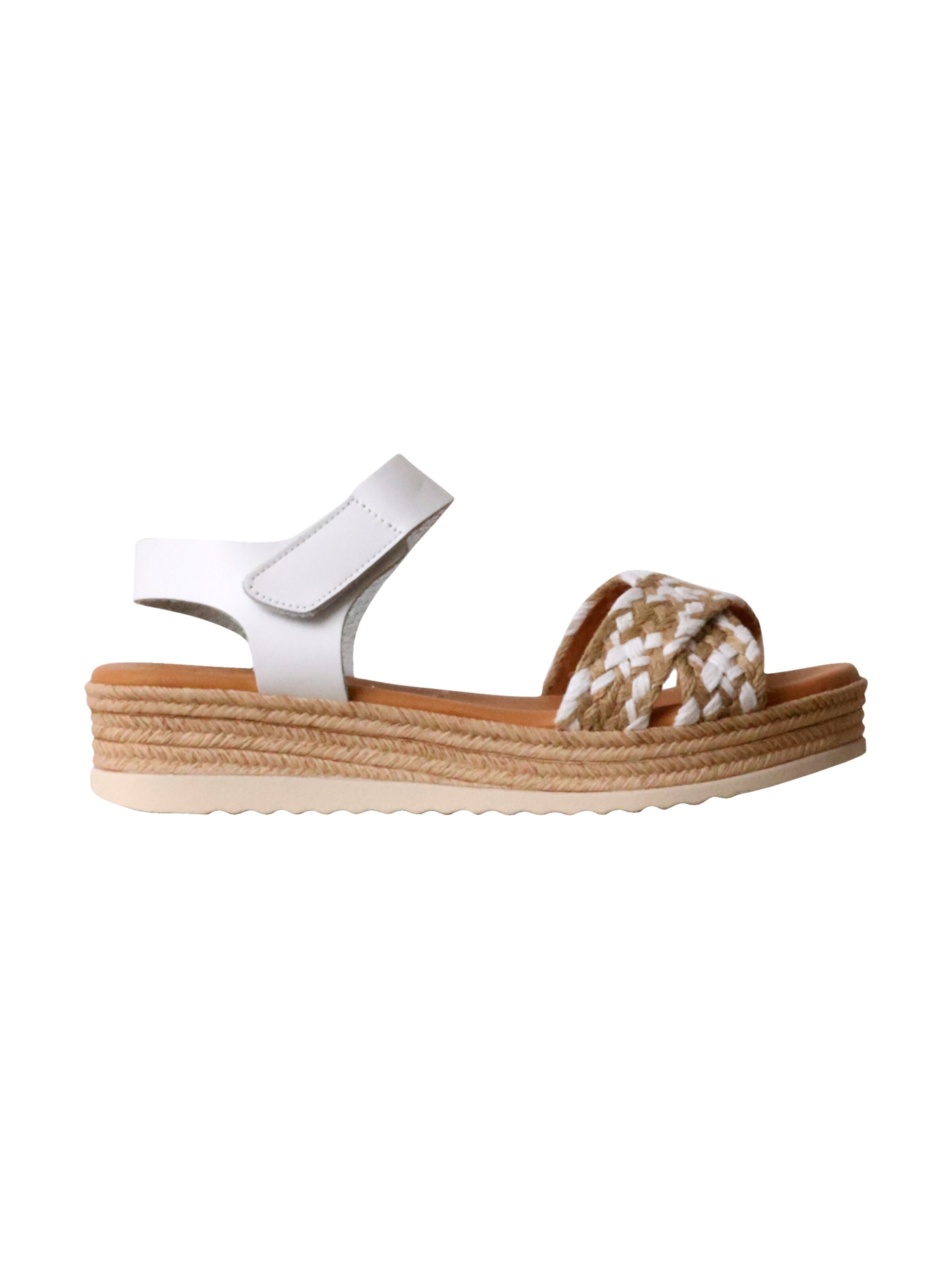 Oh my Sandals Sandaal 'Ledersandalen' in Wit: voorkant
