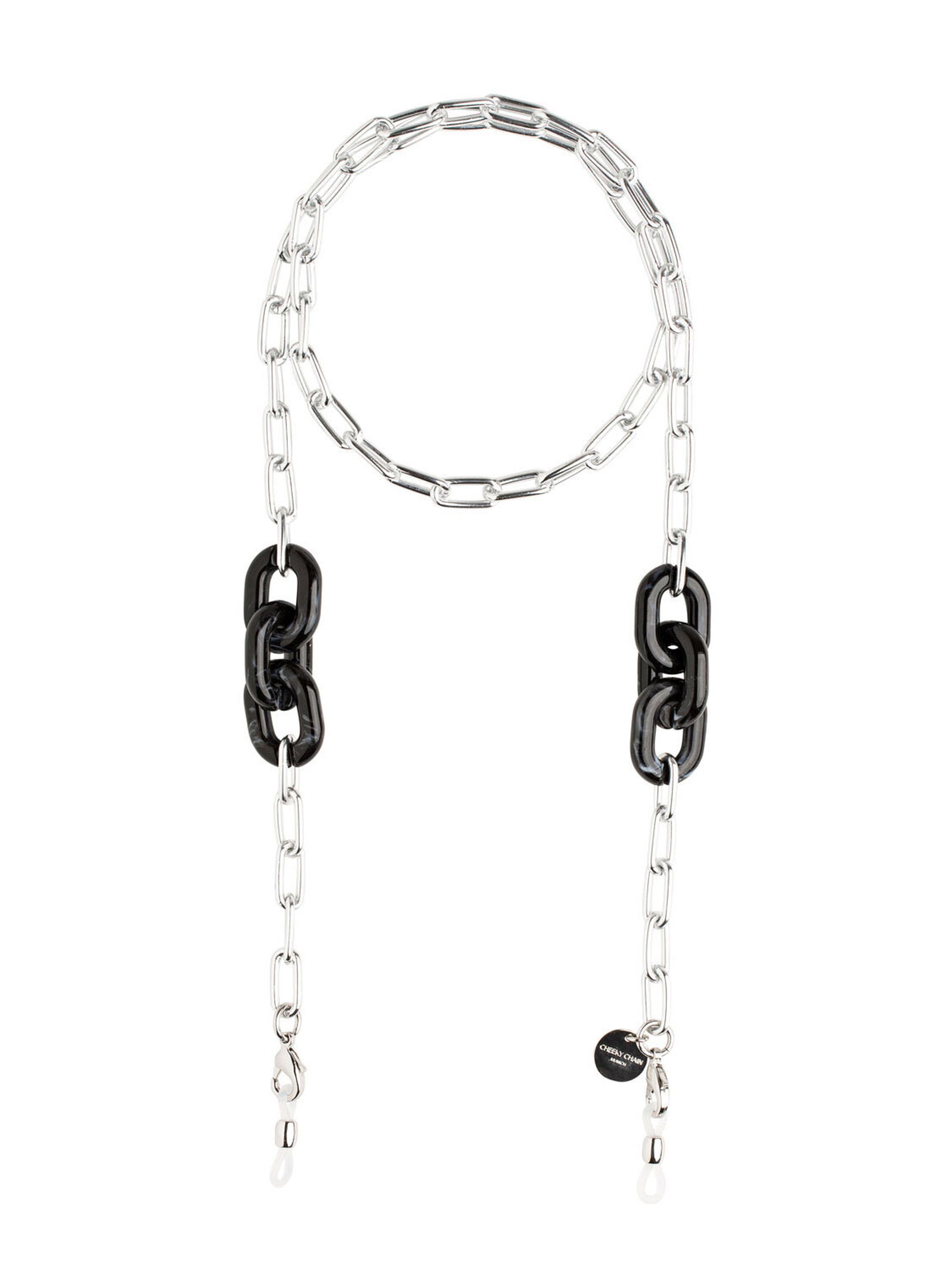 Cheeky Chain Munich Brillenkette 'Clara' in Silber: Vorderseite