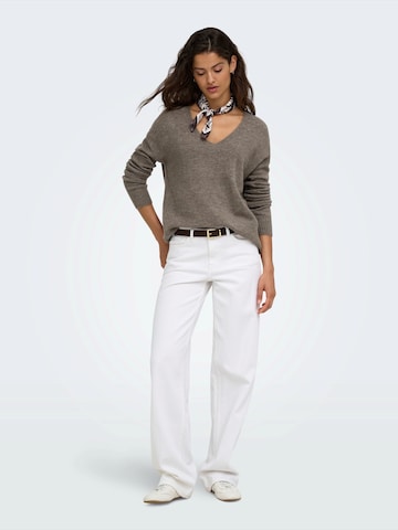JDY Sweater 'JDYELANORA' in Brown