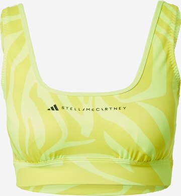 ADIDAS BY STELLA MCCARTNEY - Bustier Top de bikini deportivo en amarillo: frente