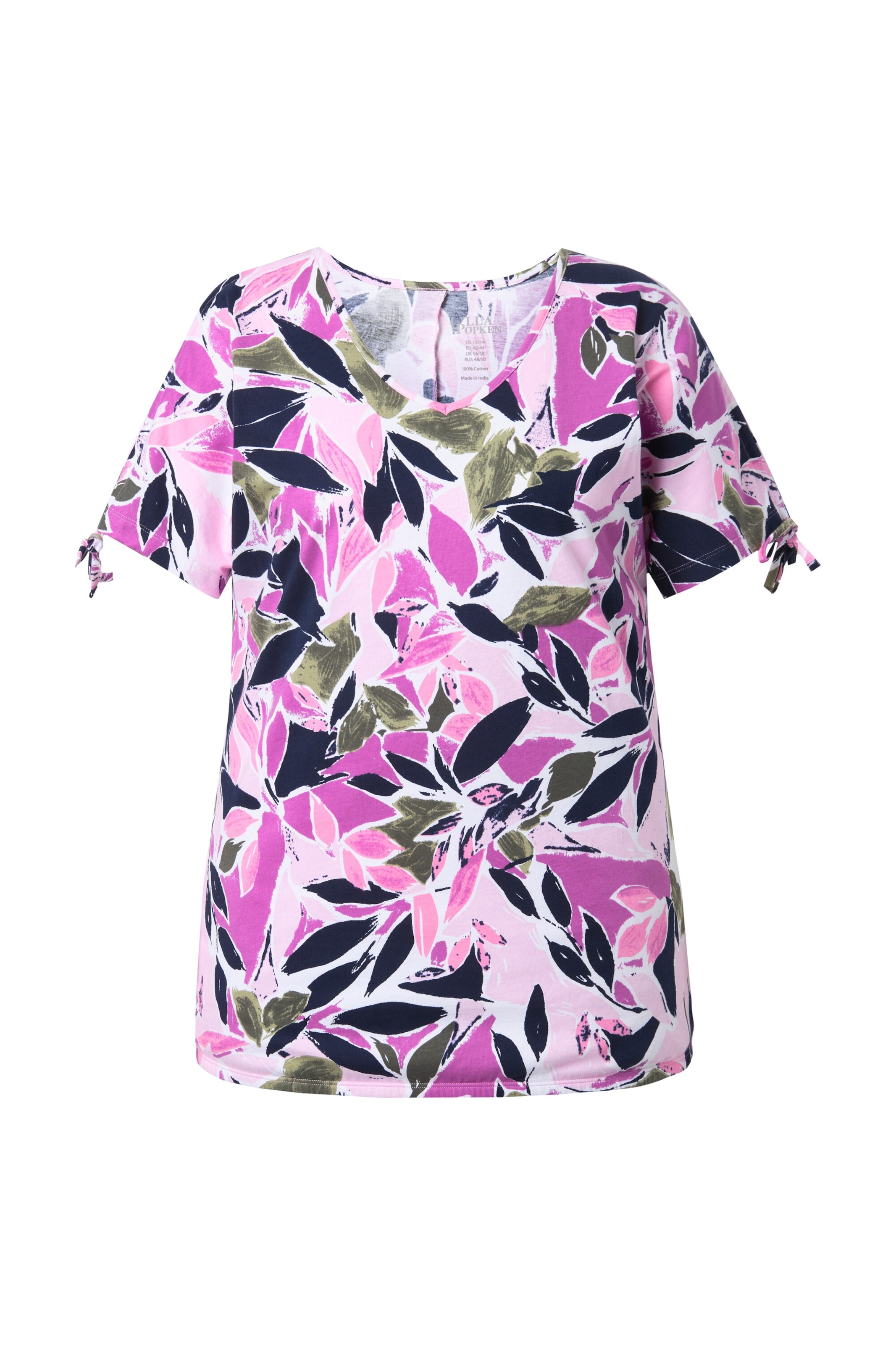 Ulla Popken Shirt in Night blue / Olive / Light pink / White, Item view