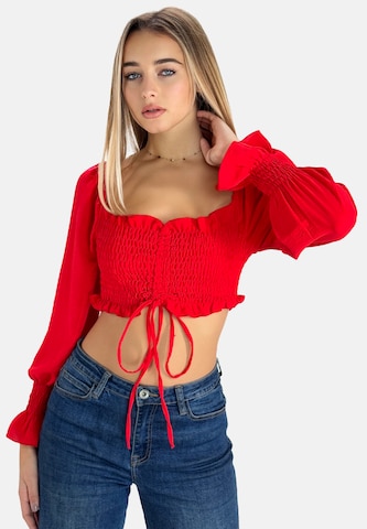 Chemisier Elara en rouge