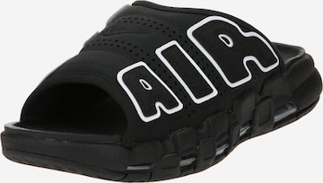 Saboți 'AIR MORE UPTEMPO SLIDE' de la Nike Sportswear pe negru: față