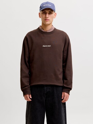 JACK & JONES Sweatshirt Sweatshirt in Braun: Vorderseite