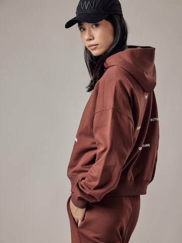 OWN Off With Nature Sweatshirt 'Cappuccio' i brun