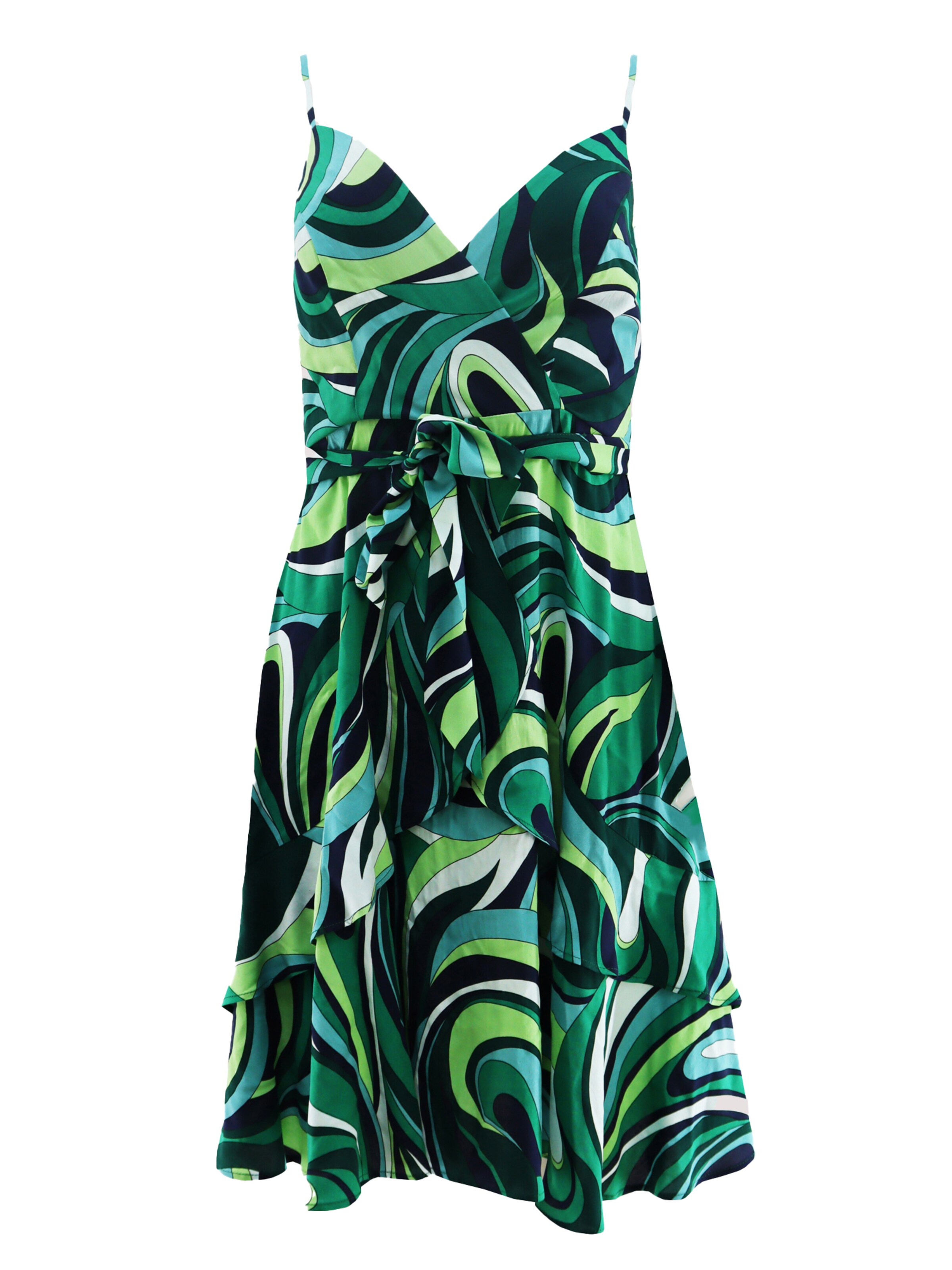 Apricot Summer Dress in Green: front