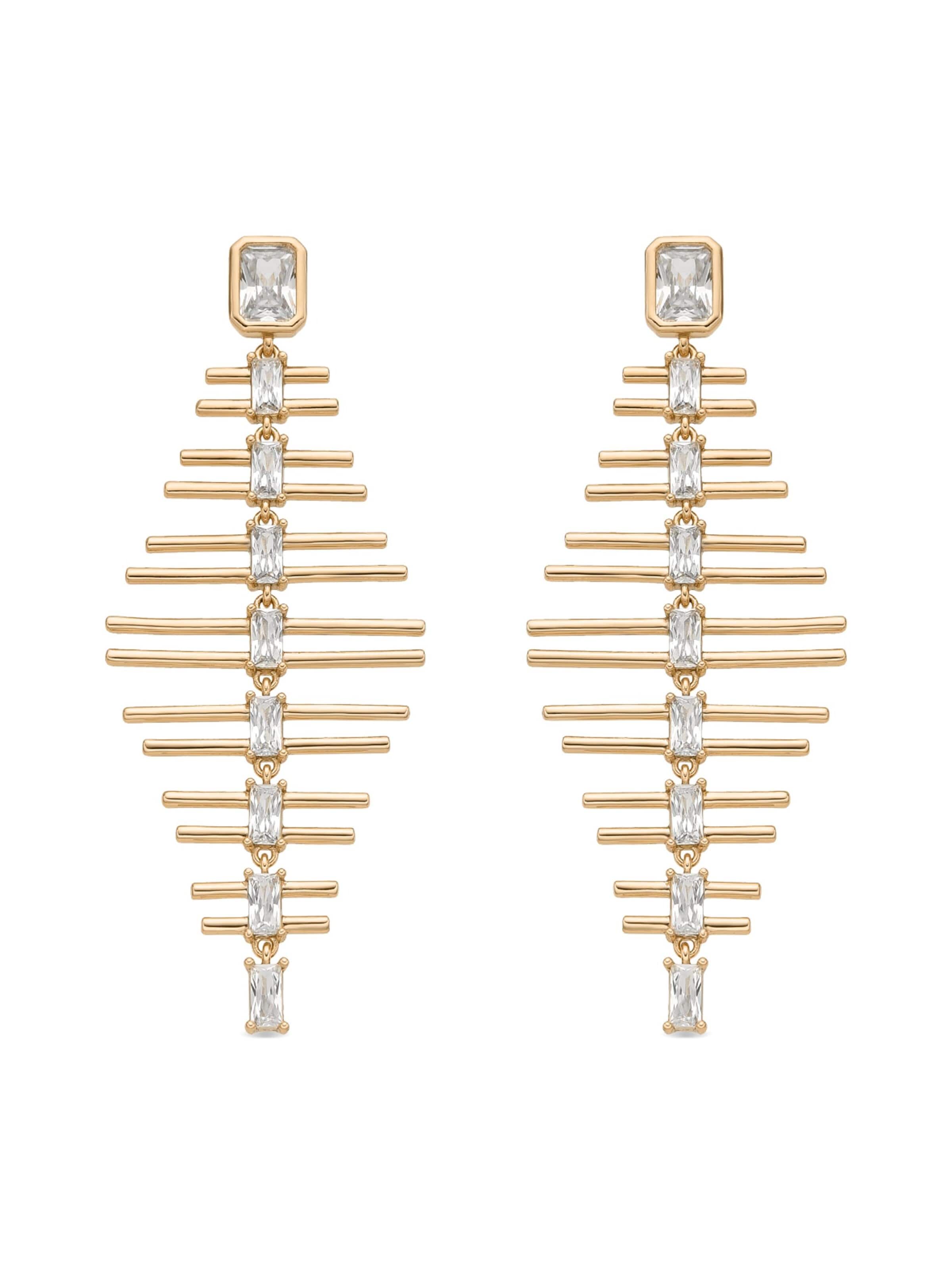 Luxenter - Pendientes 'Sabrin' en oro: frente