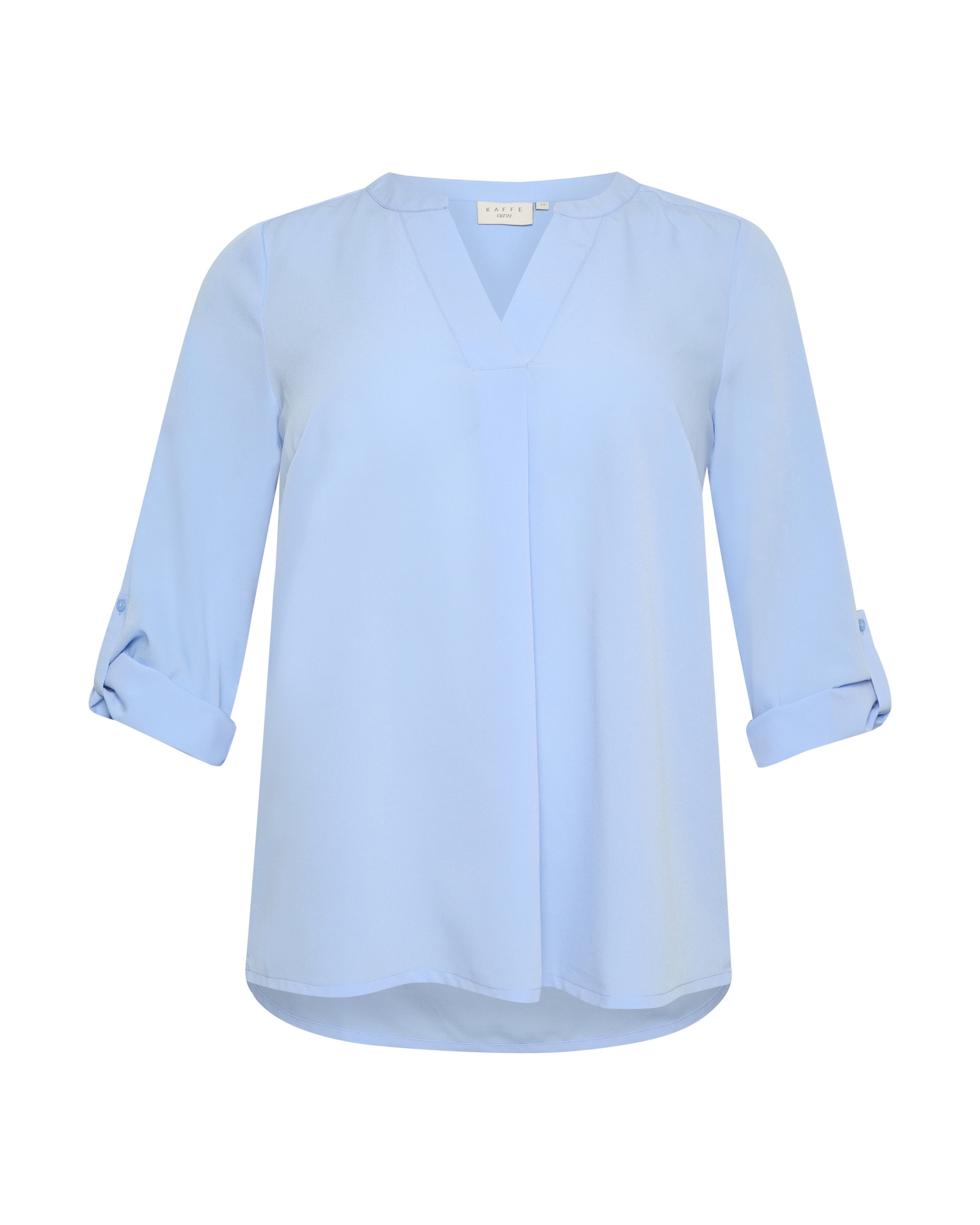 KAFFE CURVE Blus 'Mie' i blå: framsida