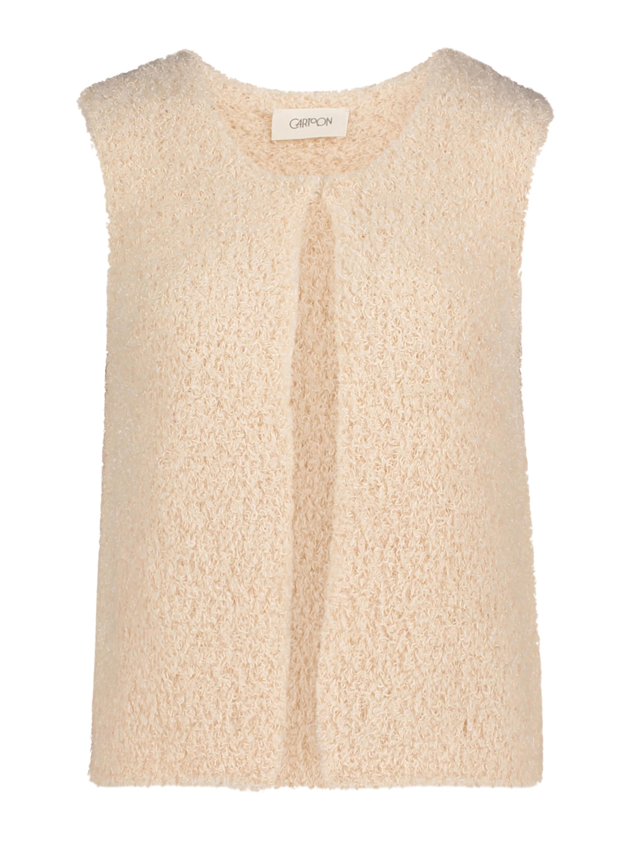 Cartoon Πλεκτό γιλέκο σε μπεζ: μπροστά