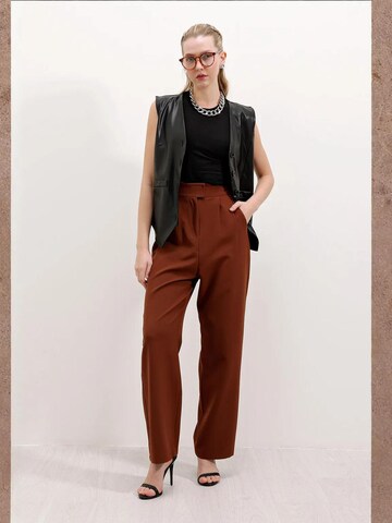 Loosefit Pantalon à pince Bigdart en marron