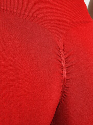 Skinny Pantalon de sport Smilodox en rouge