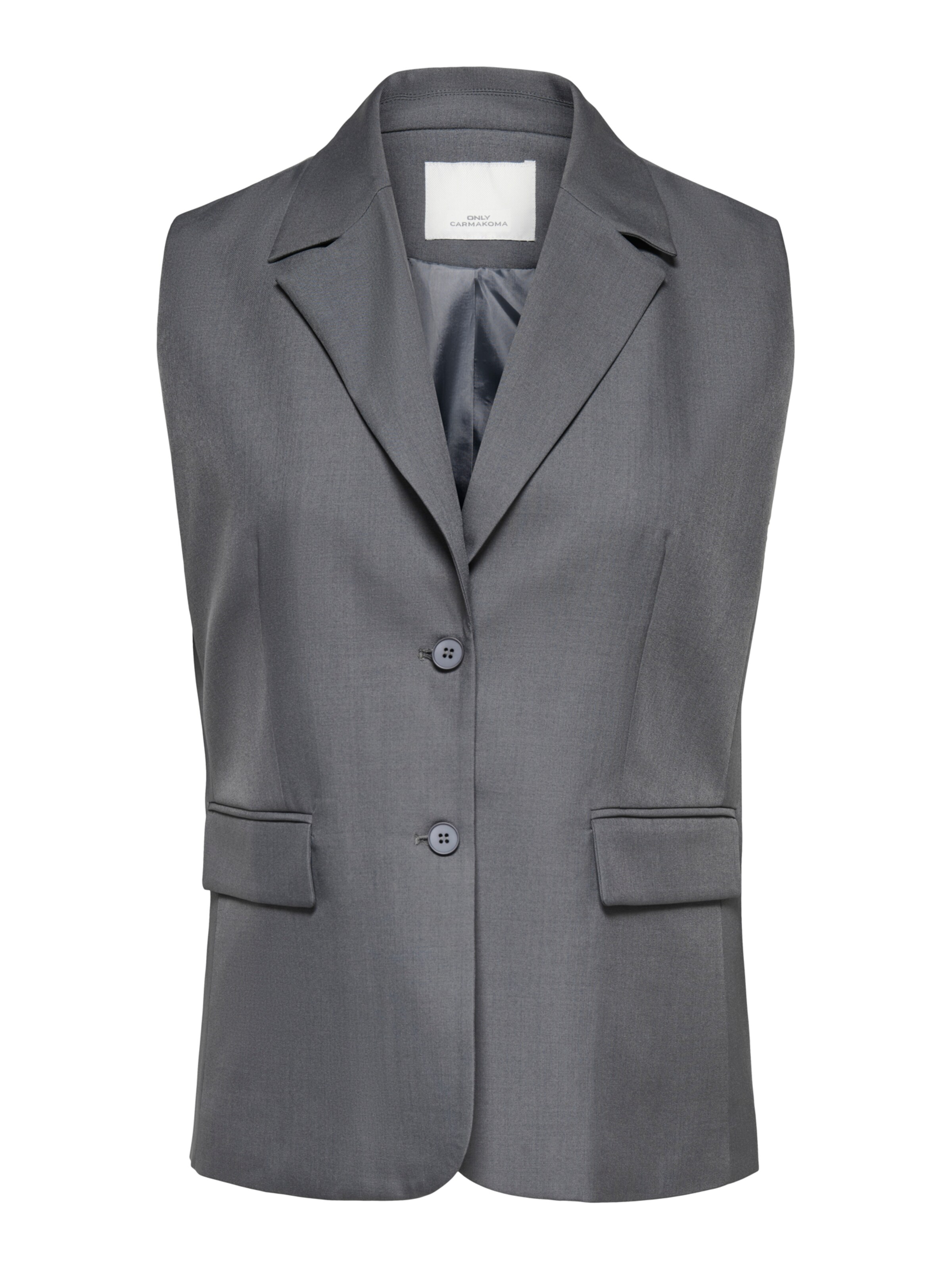 Gilet de costume 'CARVICTORIA' ONLY Carmakoma en gris : devant