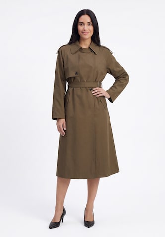 Manteau mi-saison usha BLACK LABEL en marron : devant