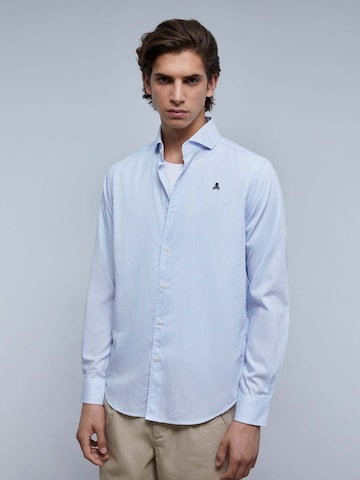 Scalpers Regular fit Button Up Shirt 'Elisée' in Blue: front