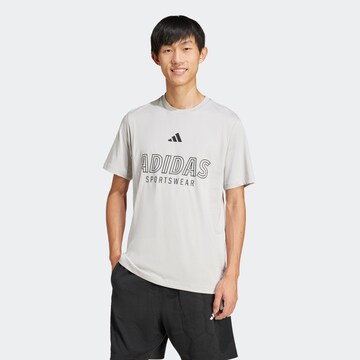 ADIDAS SPORTSWEARTehnička sportska majica 'House of Tiro' - siva boja: prednji dio