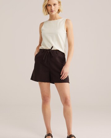 WE Fashion Свободный крой Штаны в Коричневый