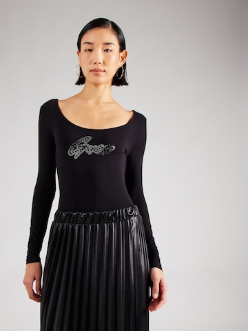 Body a maglietta 'Emmy' di GUESS in nero: frontale
