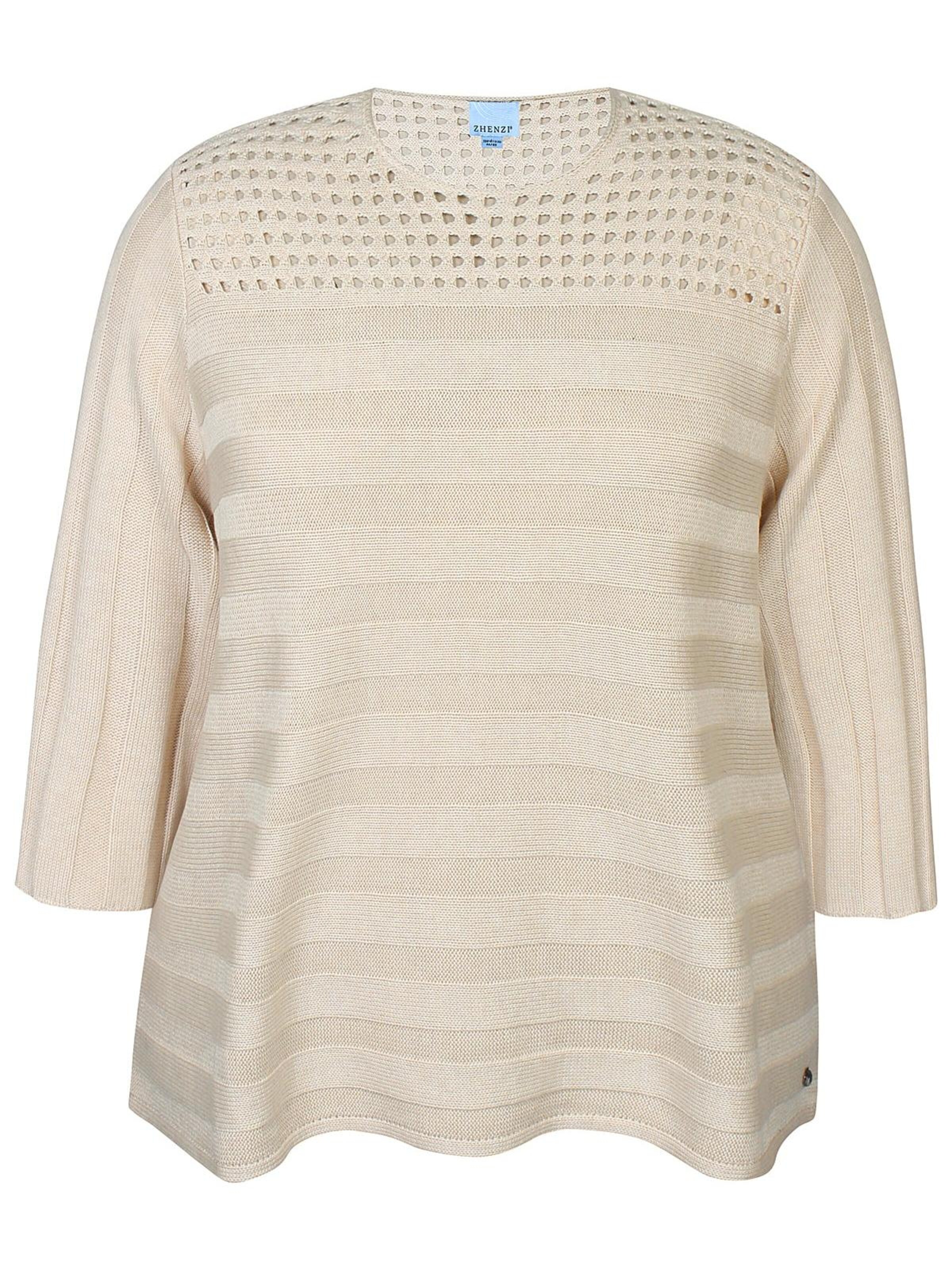 Chemisier 'Capri 1246' Zhenzi en beige : devant