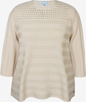 Chemisier 'Capri 1246' Zhenzi en beige : devant