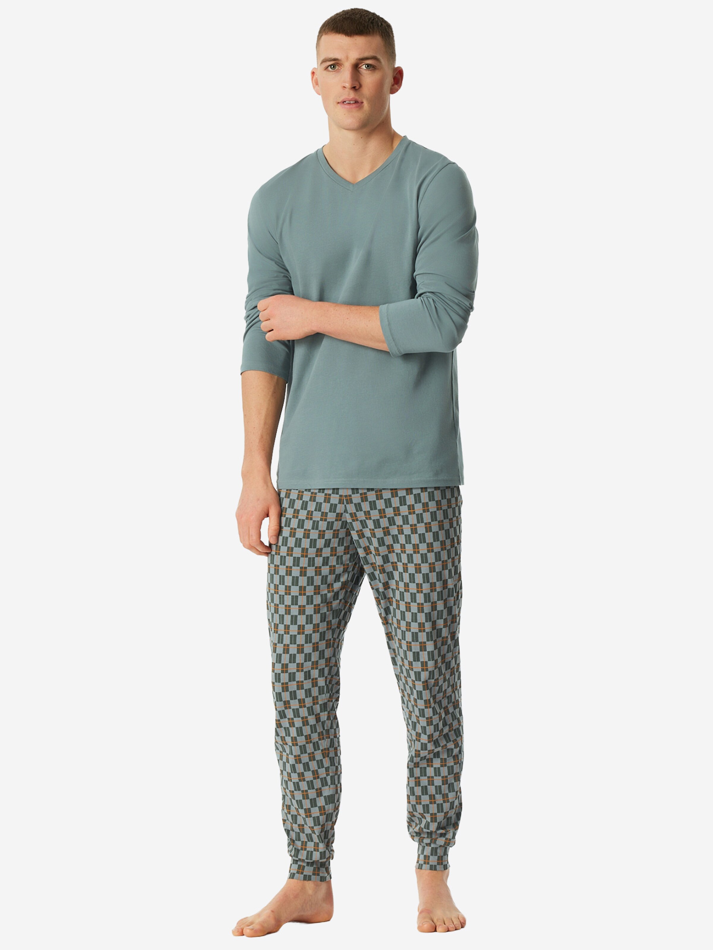 Pyjama long ' Casual Essentials ' SCHIESSER en bleu