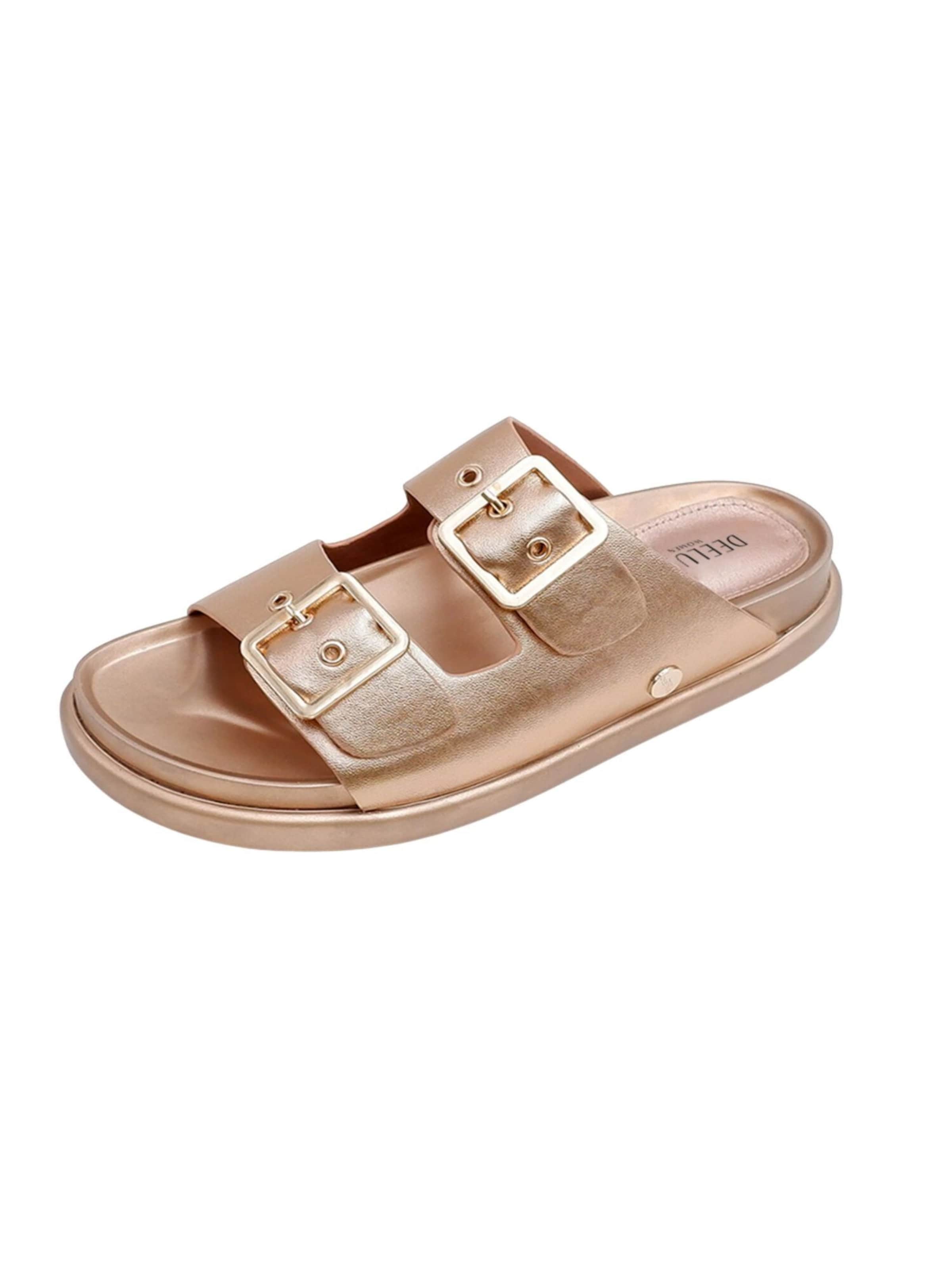 Mule 'Sadia' Deeluxe en or : devant