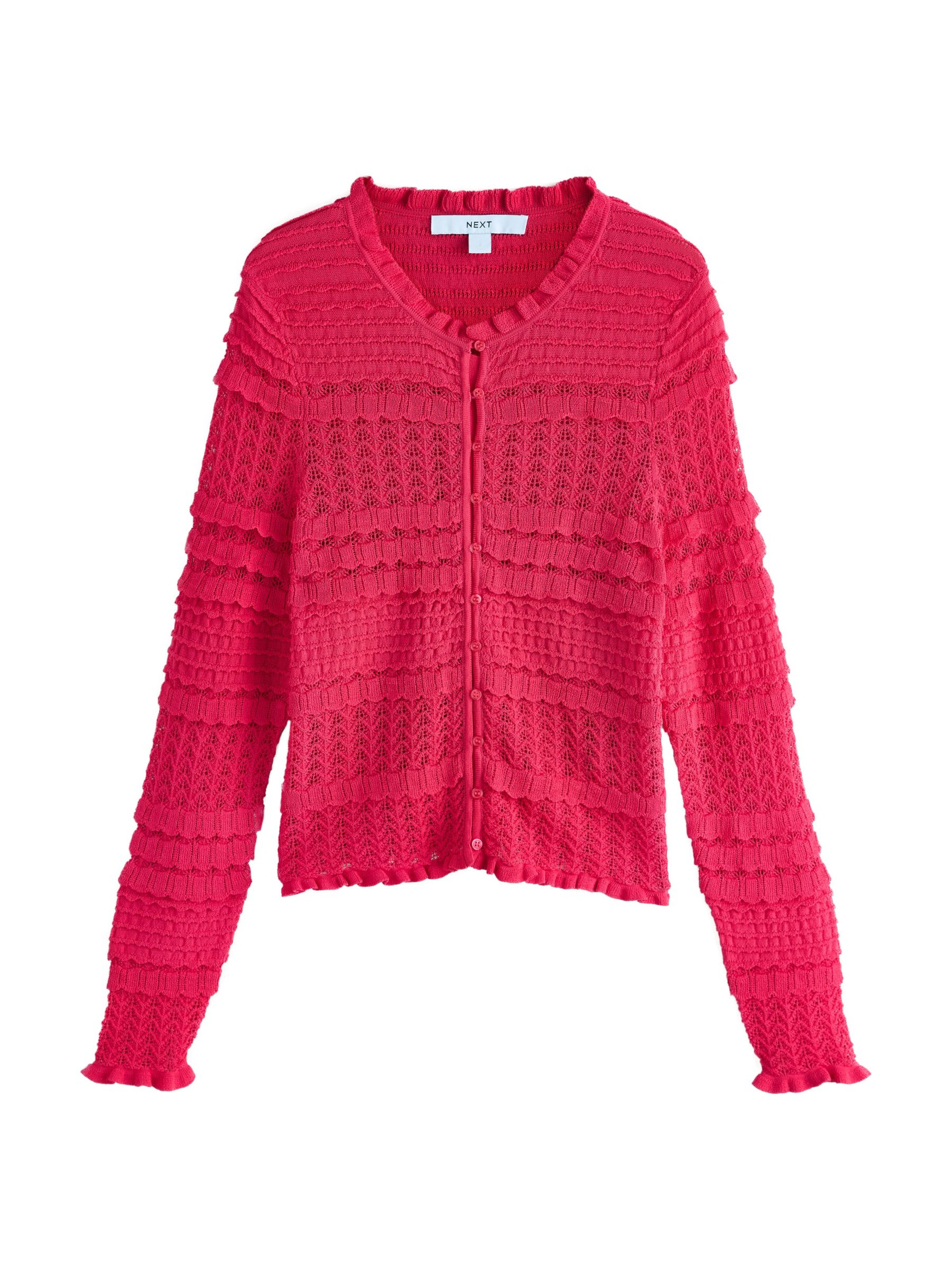 Next Strickjacke in Pink: Vorderseite
