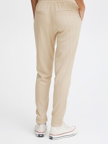 Effilé Pantalon à pince 'Ruti' ICHI en beige