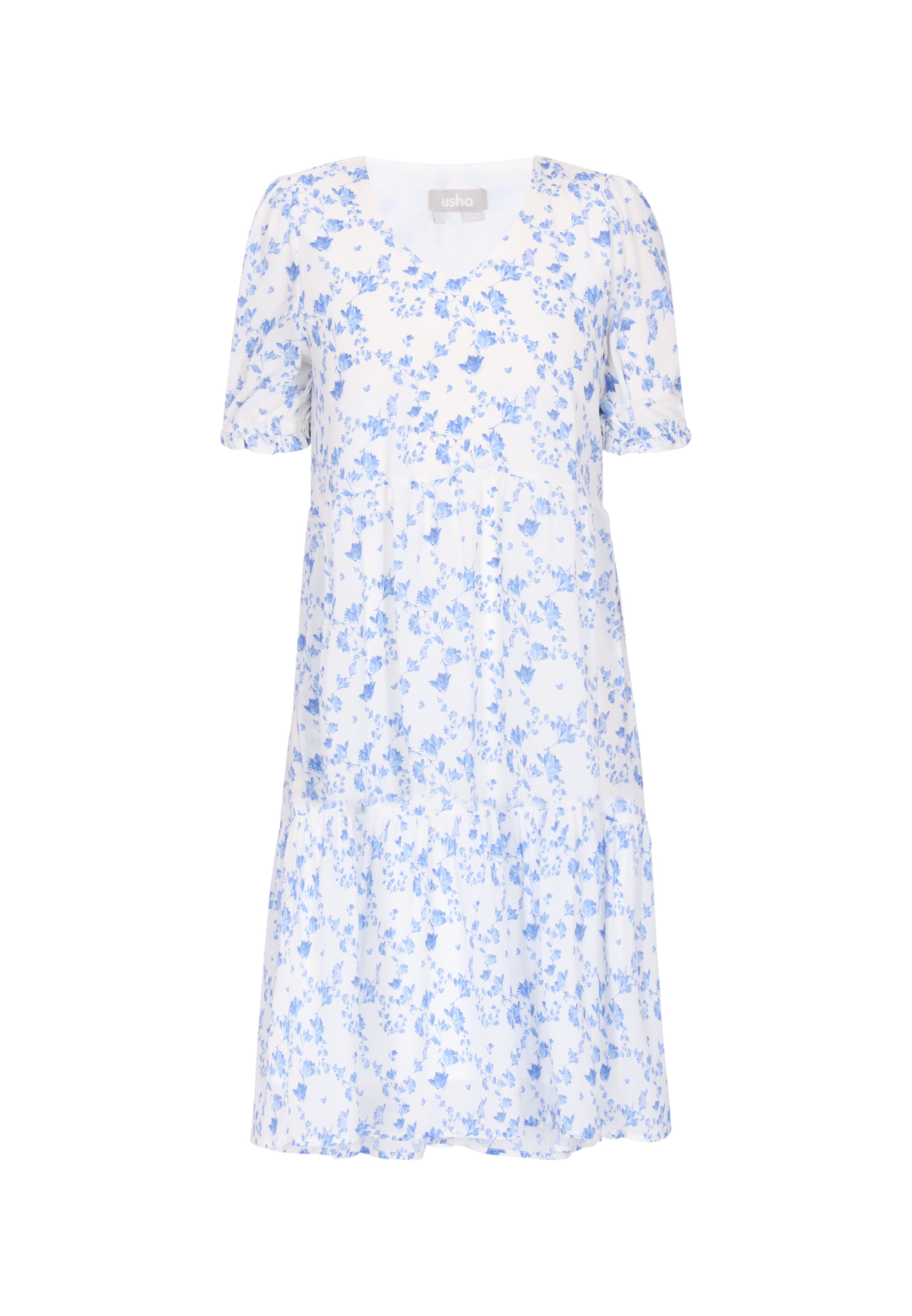 Usha - Vestido en blanco: frente