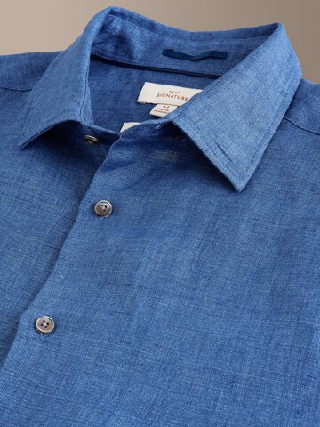 Next Regular fit Button Up Shirt in Blue