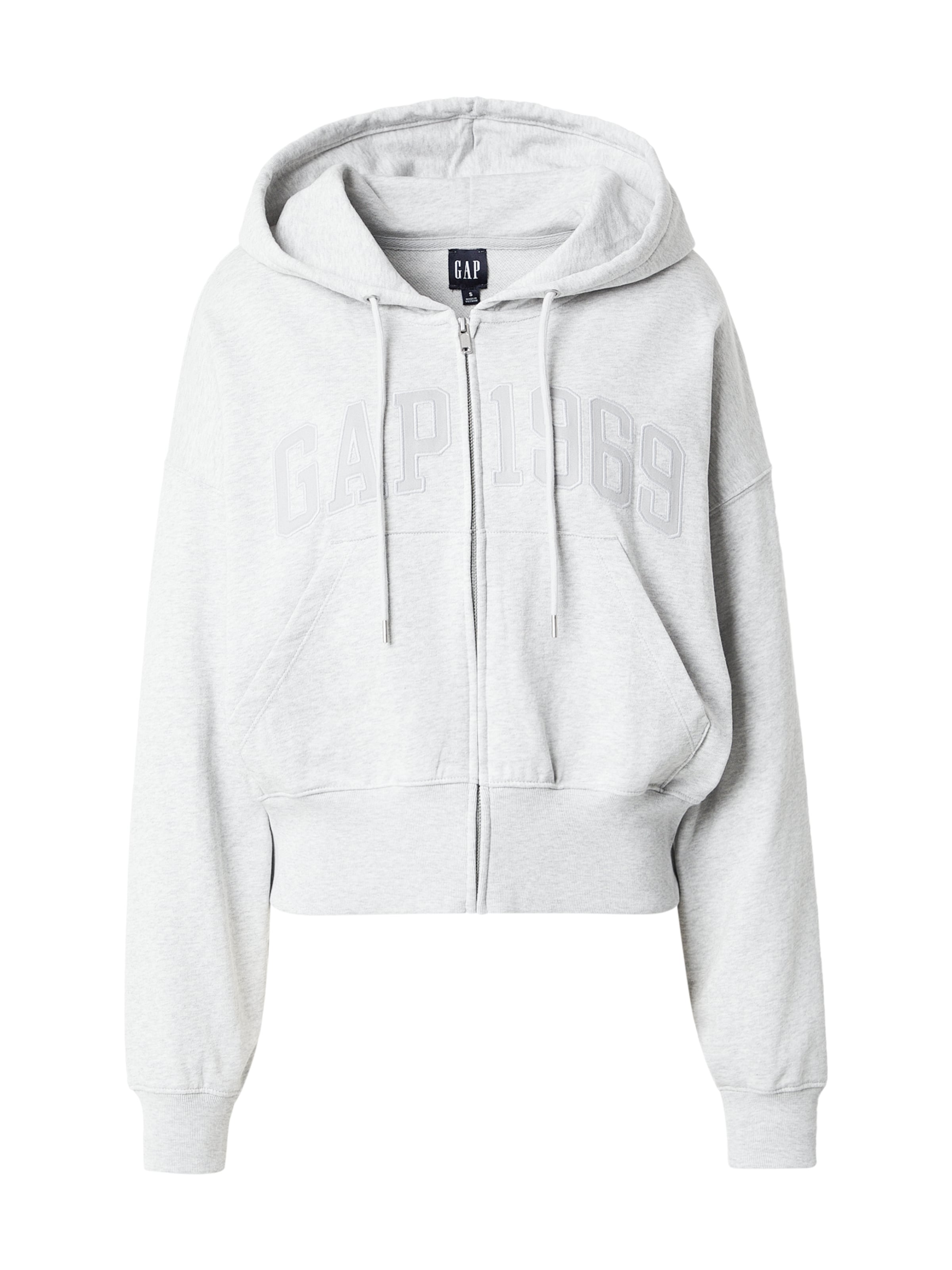 GAP Кофта на молнии в Серый: спереди