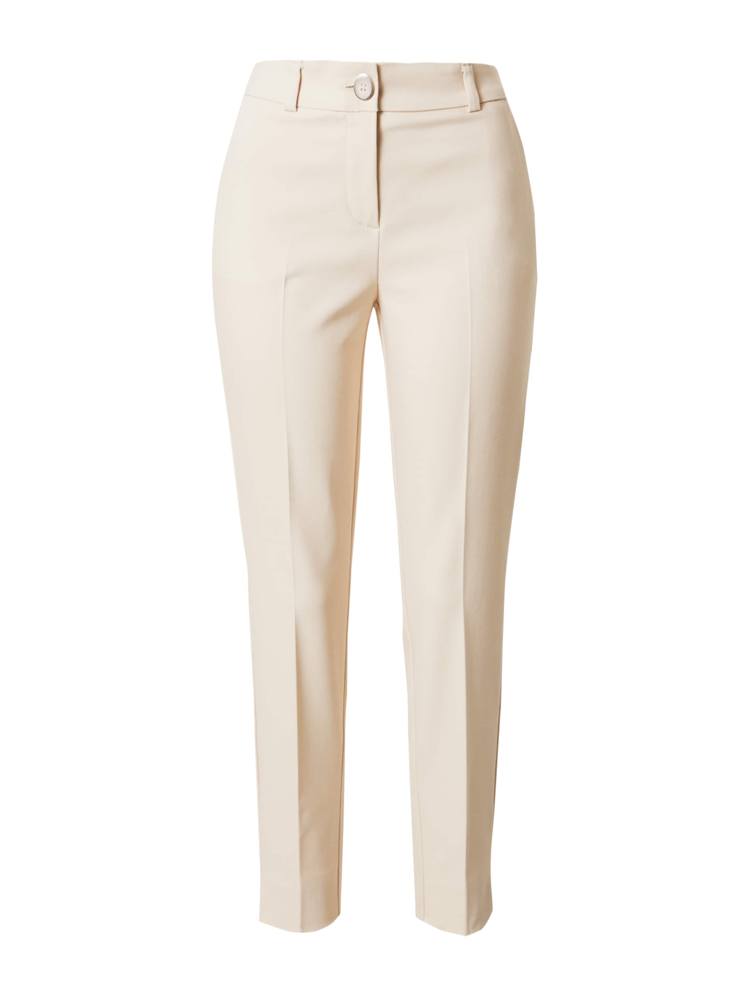 COMMA Tapered Trousers with creases in Beige: front