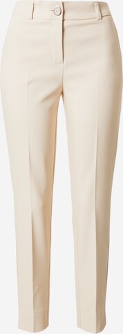 Effilé Pantalon à plis COMMA en beige : devant