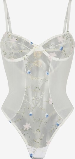 OW Intimates Bodi 'FLORA' segavärvid / valge, Tootevaade