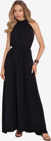 made of emotion Šaty 'Sukienka maxi halter neck z paskiem' – černá: přední strana